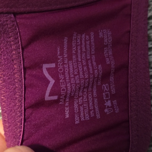 Maidenform Pink Lace Underwire Bra with Adjustable Straps - Picture 2 of 2